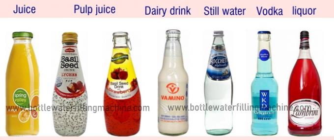 Linea di produzione automatica di vetro di sapore di Juice Filling Machine 200ml della bottiglia della frutta 2
