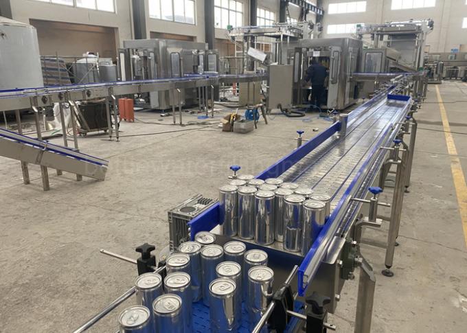 6000CPH fruttificano Juice Canning Line, materiale da otturazione della latta di alluminio dell'acqua di cocco e macchina di sigillatura 0